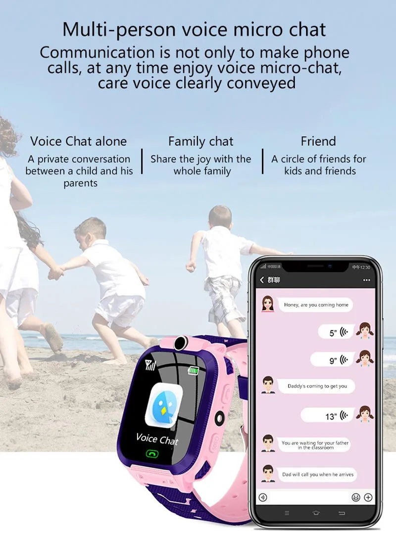 Kids smart watch, SIM card, kids smart watch, phone call, camera, voice requests, photo, boy, girl, gift, document, screen, Q19