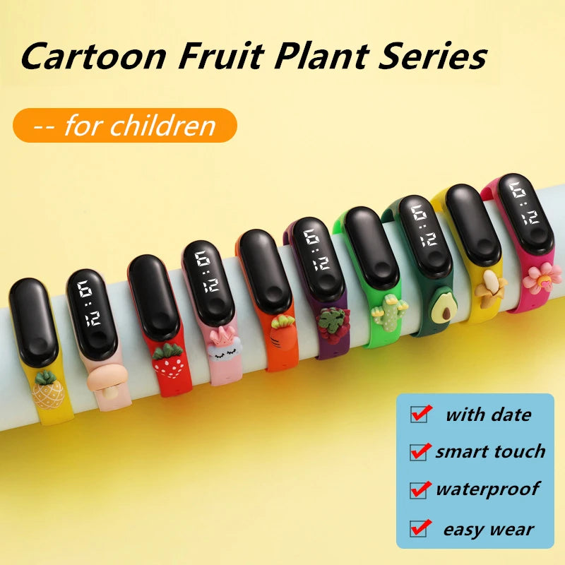 Waterproof Sports Watch for Kids Cartoon Dinosaur Unicorn Toys Children Led Digital Electronic Watch for Boys Girls Bracelet