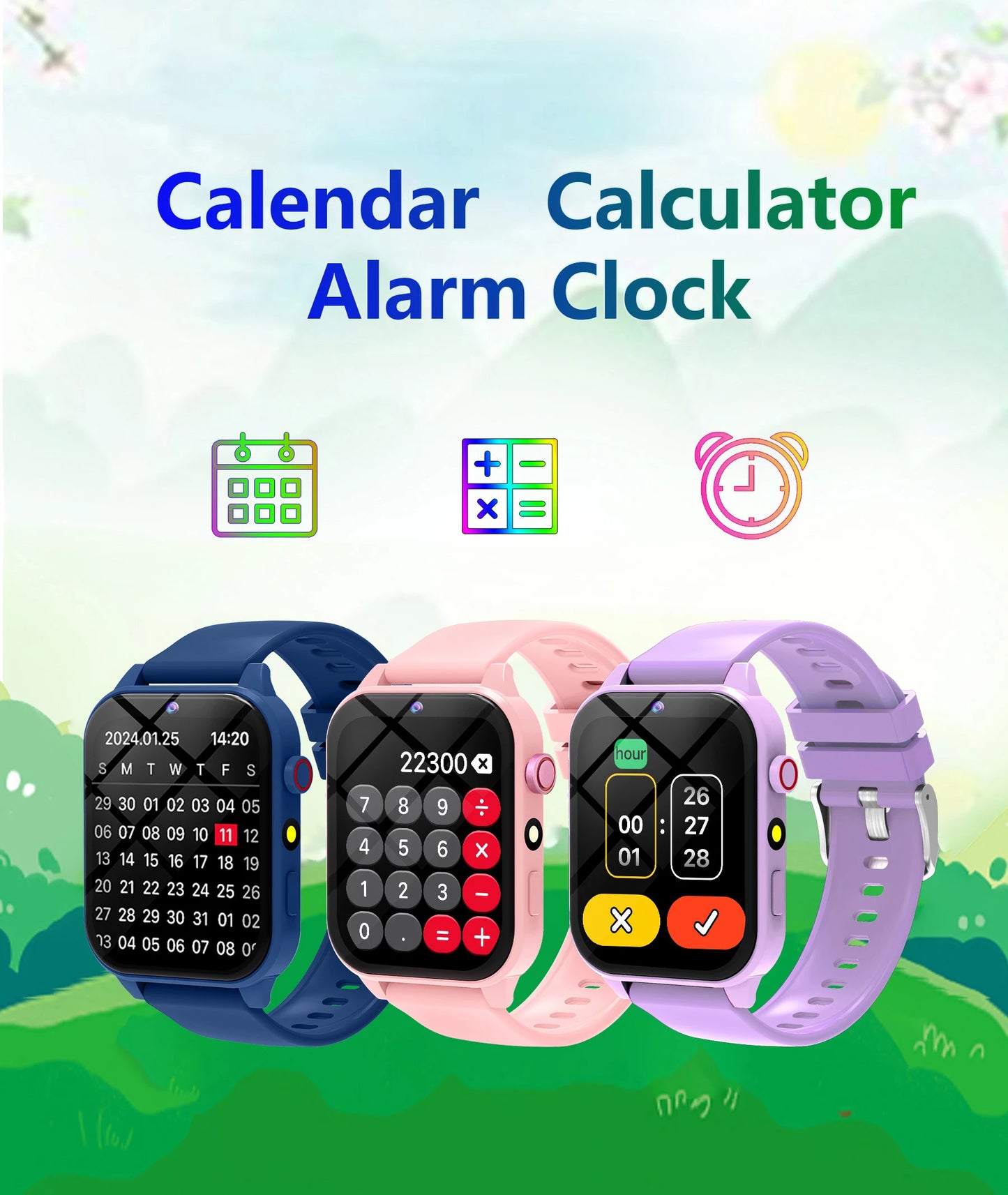 Kids Students Smart Watch Sleep Monitor Touch Screen 18 Games Flashlight Alarm Outdoor Sports Digital Watches For Boy Girls Gift