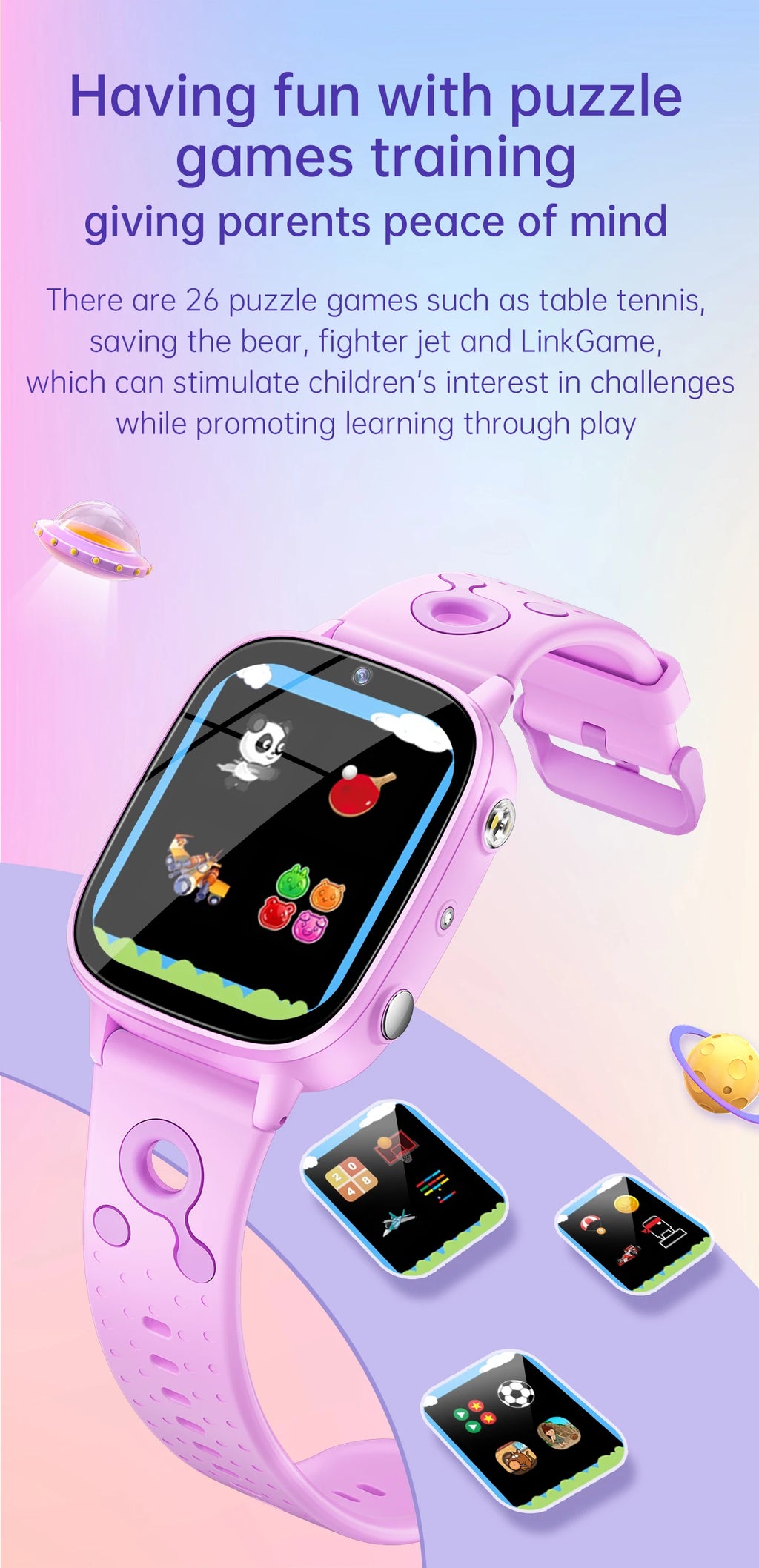 Educational Kids Smart Watch – HD Touch Screen, Games, Camera &amp; Sleep Tracker