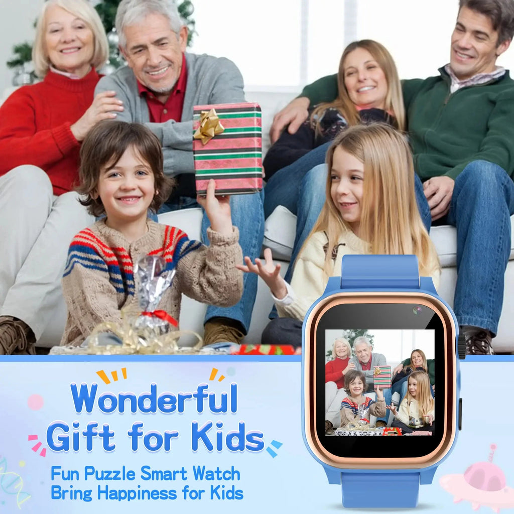 Interactive Kids Smart Watch – 16 Puzzle Games, Music, Camera, Pedometer & Calculator