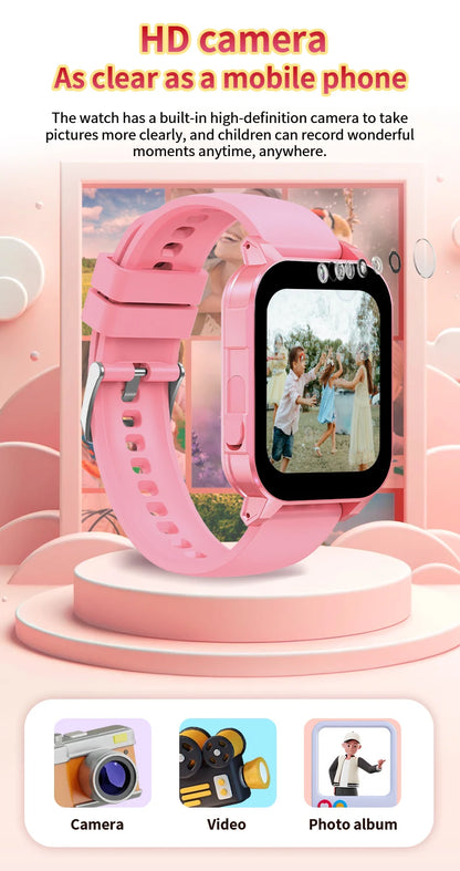 Kids Smart Watches With Camera Music Video Player Flashlight Pedometer Children's Smartwatch Game Digital Watch Boys Girls Gift