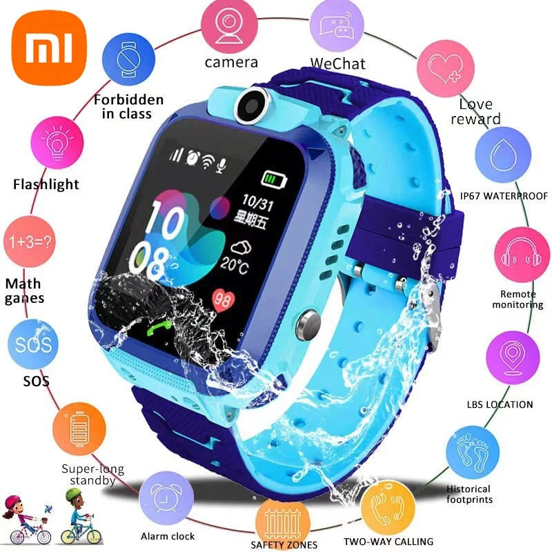 Xiaomi Kids Smart Watch SOS GPS Location Tracke Sim Card Call Child SmartWatch Camera Waterproof Watch Gift For Ios Android NEW