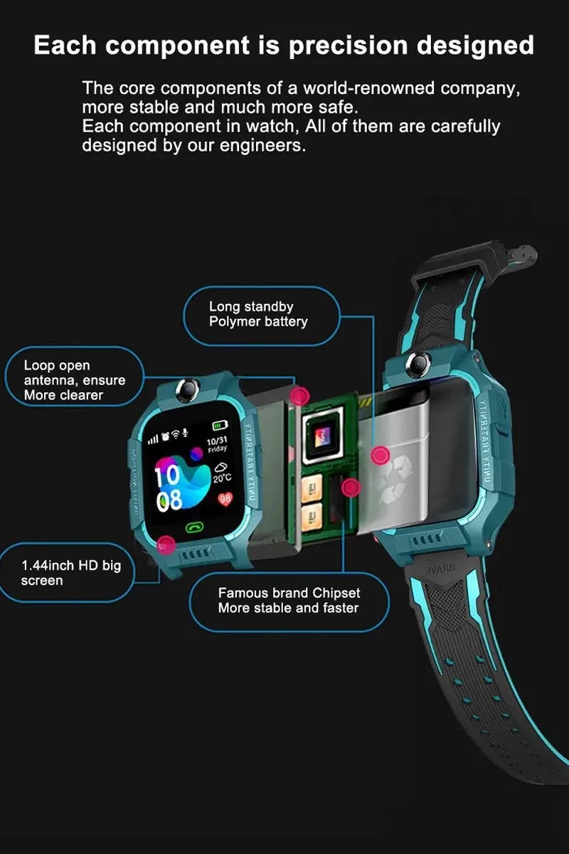 Interactive Kids Smart Watch – SIM Card, Phone Calls, Camera, Voice Requests &amp; Touch Screen