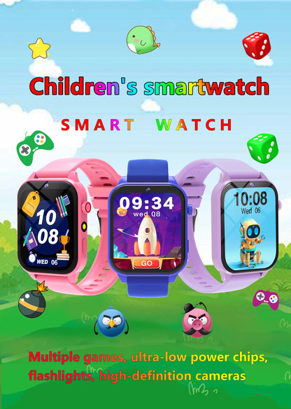 Kids Smartwatch Game Flashlight Toy Waterproof Electronics Touch Screen HD Camera Alarm Children watch Boy Girl Birthday Gift