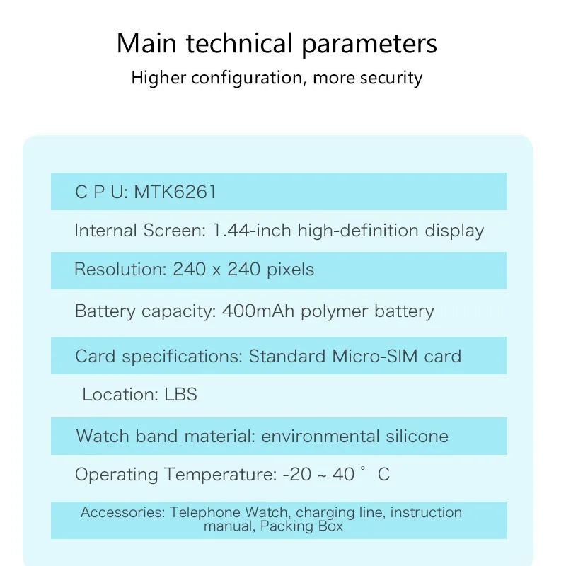 Interactive Kids Smart Watch – SIM Card, Phone Calls, Camera, Voice Requests &amp; Touch Screen