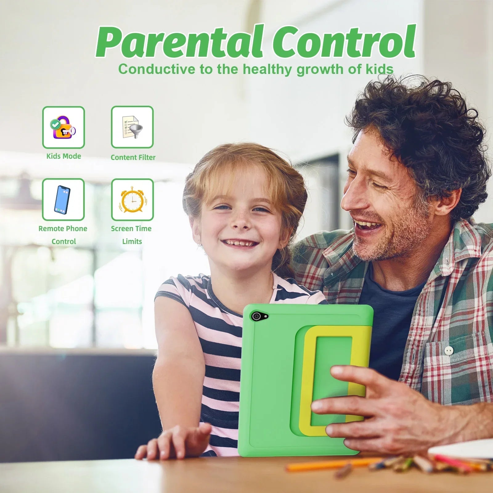 Children’s Smart Tablet – 10 Inch Display, Android 15, Octa Core, WiFi, 5000mAh Battery & Parental Features