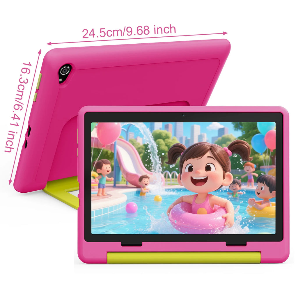 Children's Smart Tablet – 10 Inch Display, Android 15, Octa Core, WiFi, 5000mAh Battery &amp; Parental Features