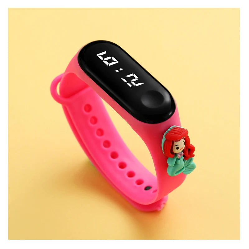 LED Digital Kids Watch – Waterproof Sports Design with Dinosaur & Unicorn