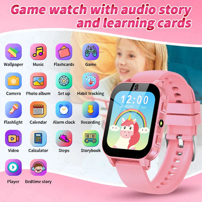Kids Smart Watches With Camera Music Video Player Flashlight Pedometer Children's Smartwatch Game Digital Watch Boys Girls Gift