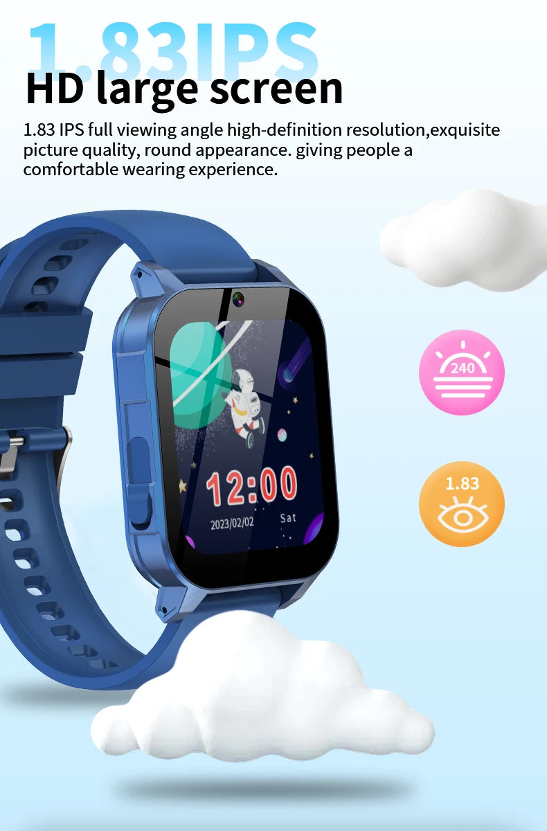 Kids Smart Watches With Camera Music Video Player Flashlight Pedometer Children's Smartwatch Game Digital Watch Boys Girls Gift