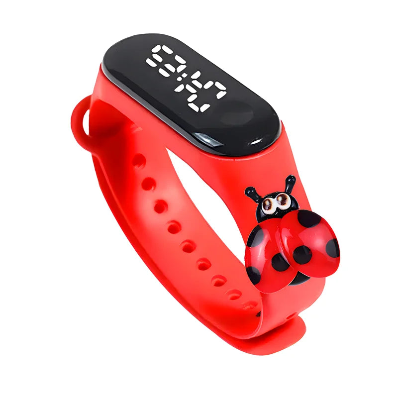 LED Digital Kids Watch – Waterproof Sports Design with Dinosaur & Unicorn