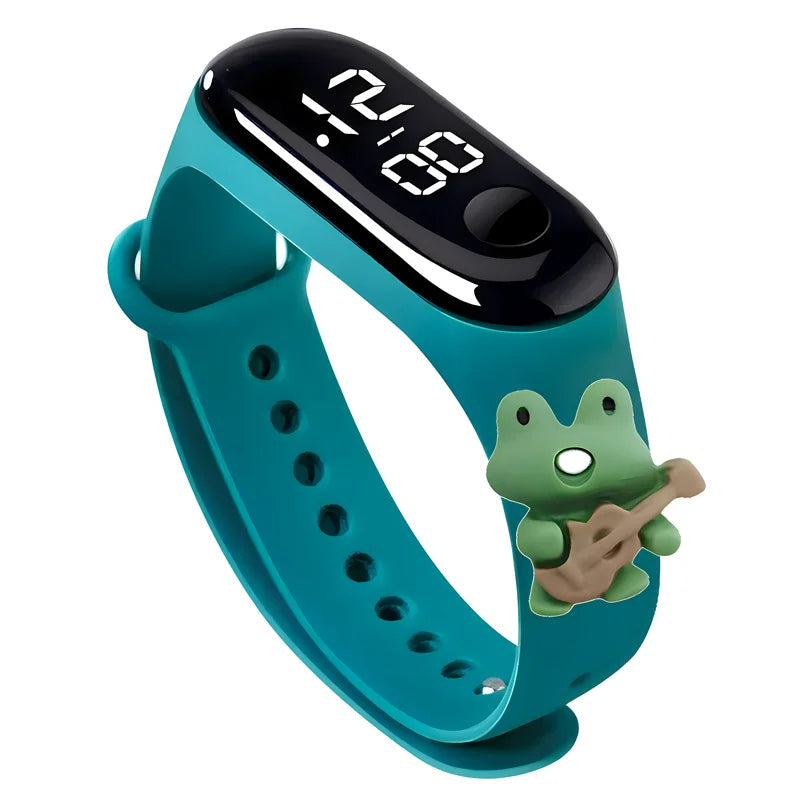LED Digital Kids Watch – Waterproof Sports Design with Dinosaur & Unicorn