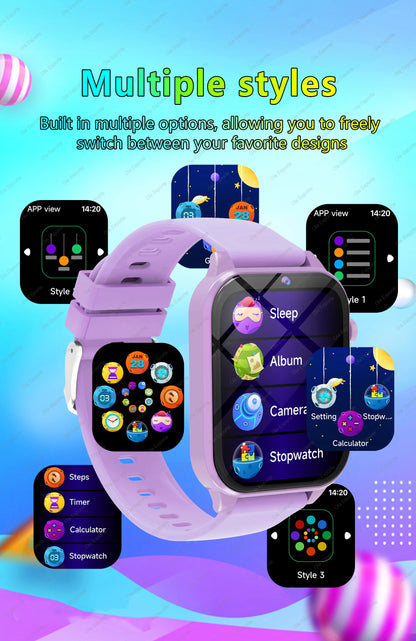 Children's Wristwatch 18 Games Kids Smart Watch Pedometer Tracker Time Display Sleep Calculator Stopwatch Flashlight Smartwatch