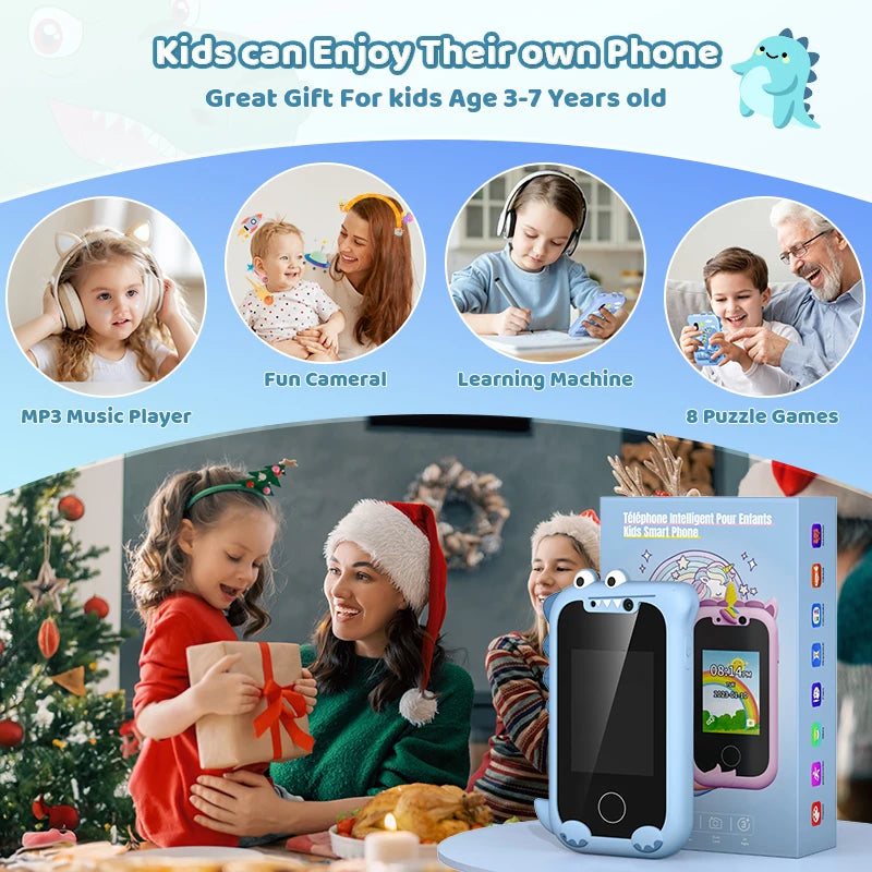 Kids Educational Smart Toy Phone – Touchscreen, Music, Games & Dual Camera