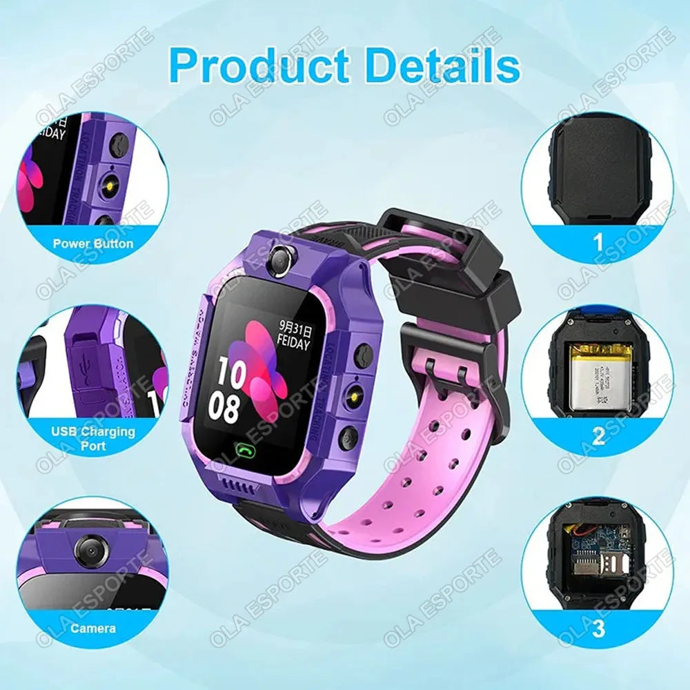Kids Smart Watch 2G – GPS, SOS, SIM Card, Video Call, Camera & Waterproof