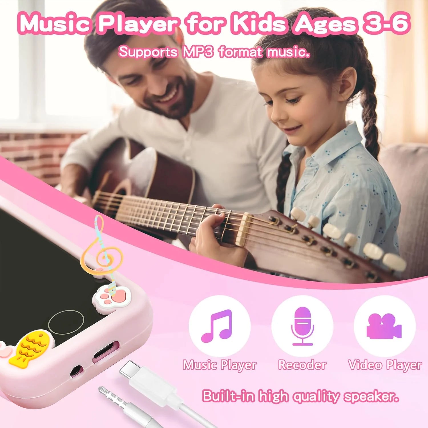 Kids Interactive Smart Toy Phone – Touchscreen, Dual Camera, MP3 Music Player & Fun Learning