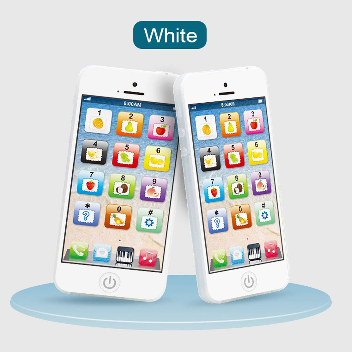 Kids Educational Play Phone – 12 Interactive Keys, Numbers & Fruits | Cognitive Development Toy