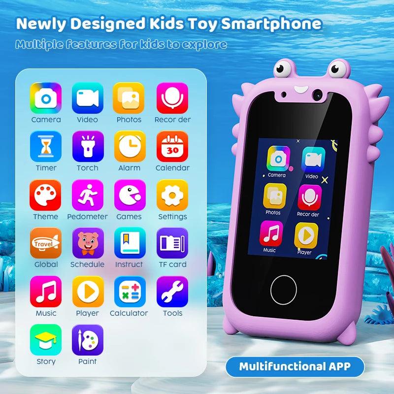 Advanced Kids Smart Toy Phone – Touchscreen, Dual Camera, Music Player & Learning Games