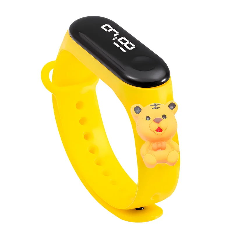 LED Digital Kids Watch – Waterproof Sports Design with Dinosaur & Unicorn