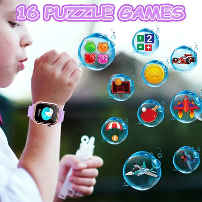 Smart Watch Kids HD Touch Screen Camera Music Player With 16 Puzzle Games Pedometer Calculator Flashlight 12/24hr Kids Watche
