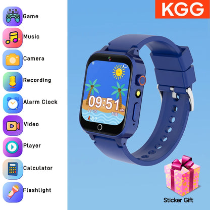 Kids Smart Watch 26 Games Touch Screen Camera Pedometer Video Music MP3 Alarm Clock Audiobooks Habit Track Children Toys Gifts
