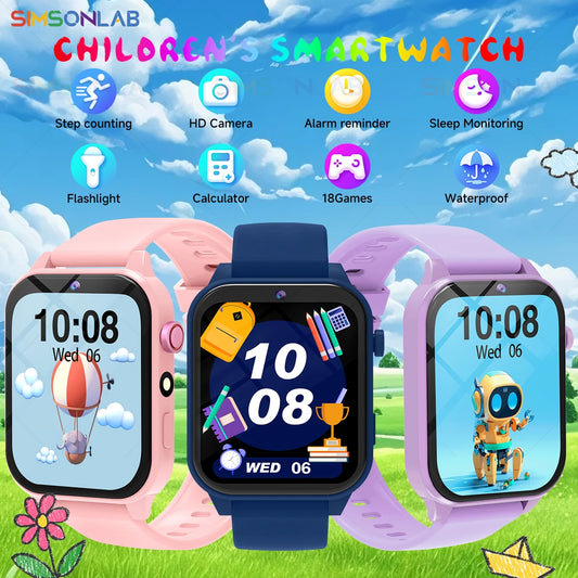 Kids Smartwatch Game Flashlight Toy Waterproof Electronics Touch Screen HD Camera Alarm Children watch Boy Girl Birthday Gift
