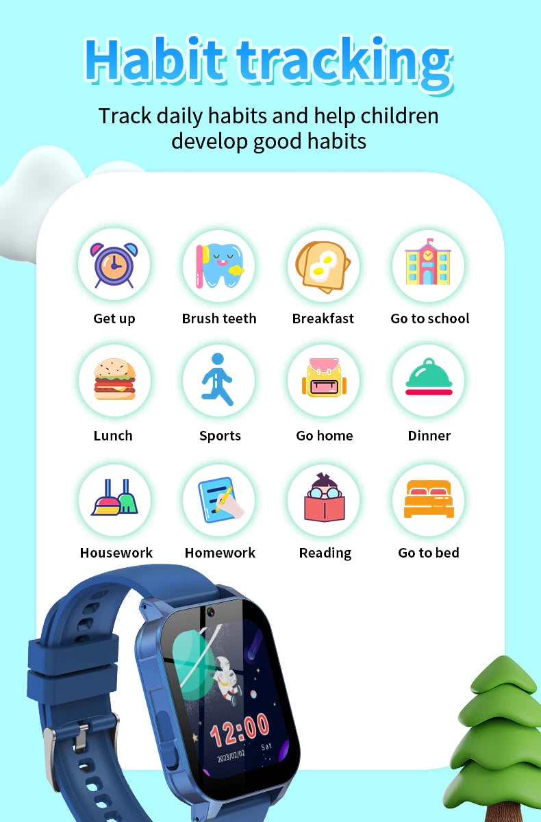 Kids Digital Smartwatch – Camera, Music & Video Player, Flashlight, Pedometer & Games