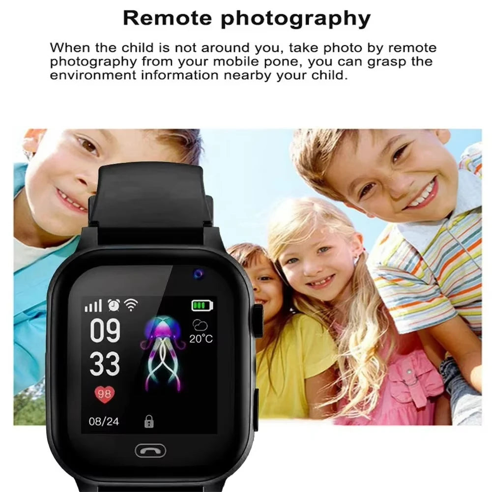 Smart Safety Watch for Kids – 4G GPS, SOS, Camera, SIM Card & Waterproof Protection