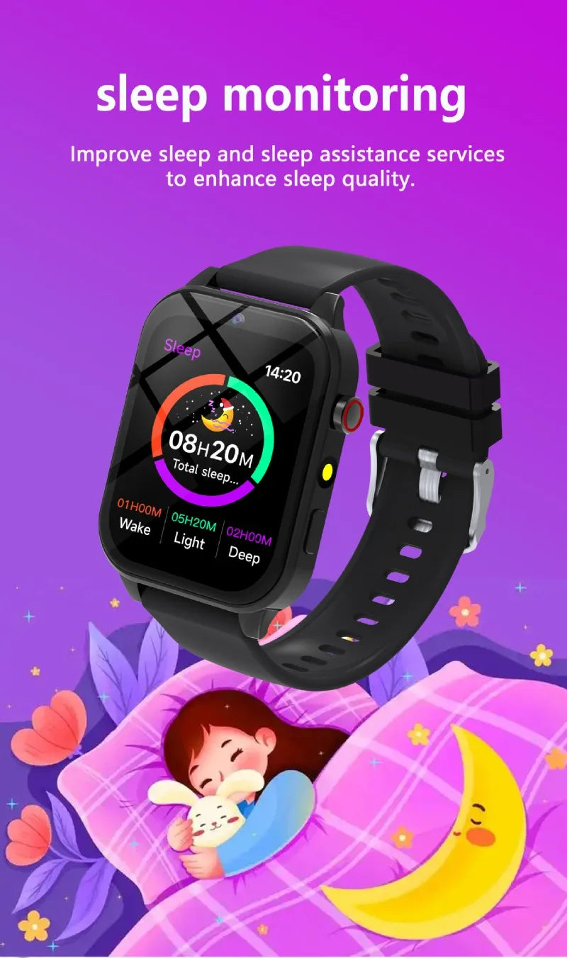 Smartwatch für Kinder – HD-Farbbildschirm, Taschenlampe, Schlaftracker &amp; wasserdicht